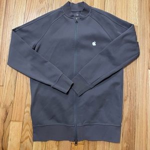 Apple Gray Sweatshirt Embroidered Symbol Warm Excellent Condition